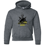 Sweatshirts Dark Heather / YS Mordors army Youth Hoodie
