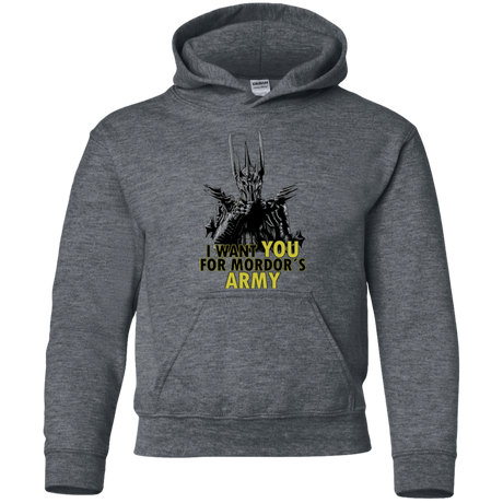 Sweatshirts Dark Heather / YS Mordors army Youth Hoodie
