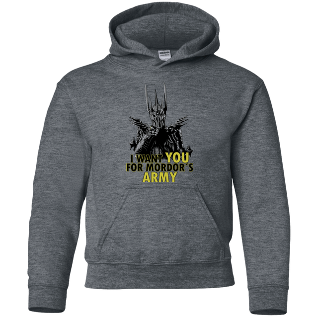Sweatshirts Dark Heather / YS Mordors army Youth Hoodie