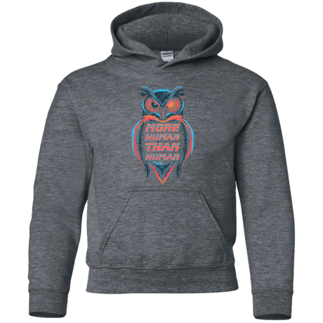 Sweatshirts Dark Heather / YS More Human than Human Youth Hoodie