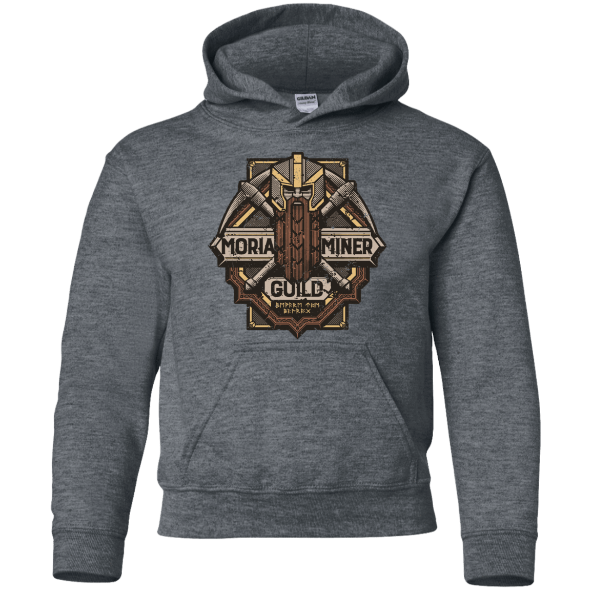 Sweatshirts Dark Heather / YS Moria Miner Guild Youth Hoodie