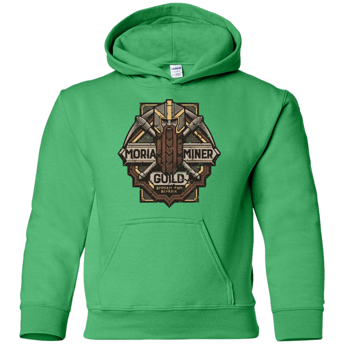 Sweatshirts Irish Green / YS Moria Miner Guild Youth Hoodie