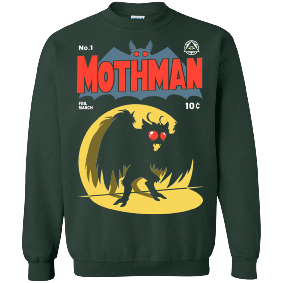 Sweatshirts Forest Green / Small Mothman Crewneck Sweatshirt