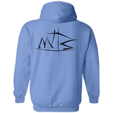 Sweatshirts Carolina Blue / S Mountain Bike Brush Stokes Back Print Pullover Hoodie