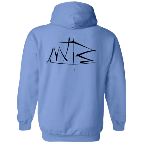 Sweatshirts Carolina Blue / S Mountain Bike Brush Stokes Back Print Pullover Hoodie