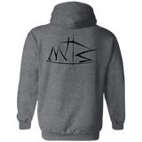 Sweatshirts Dark Heather / S Mountain Bike Brush Stokes Back Print Pullover Hoodie