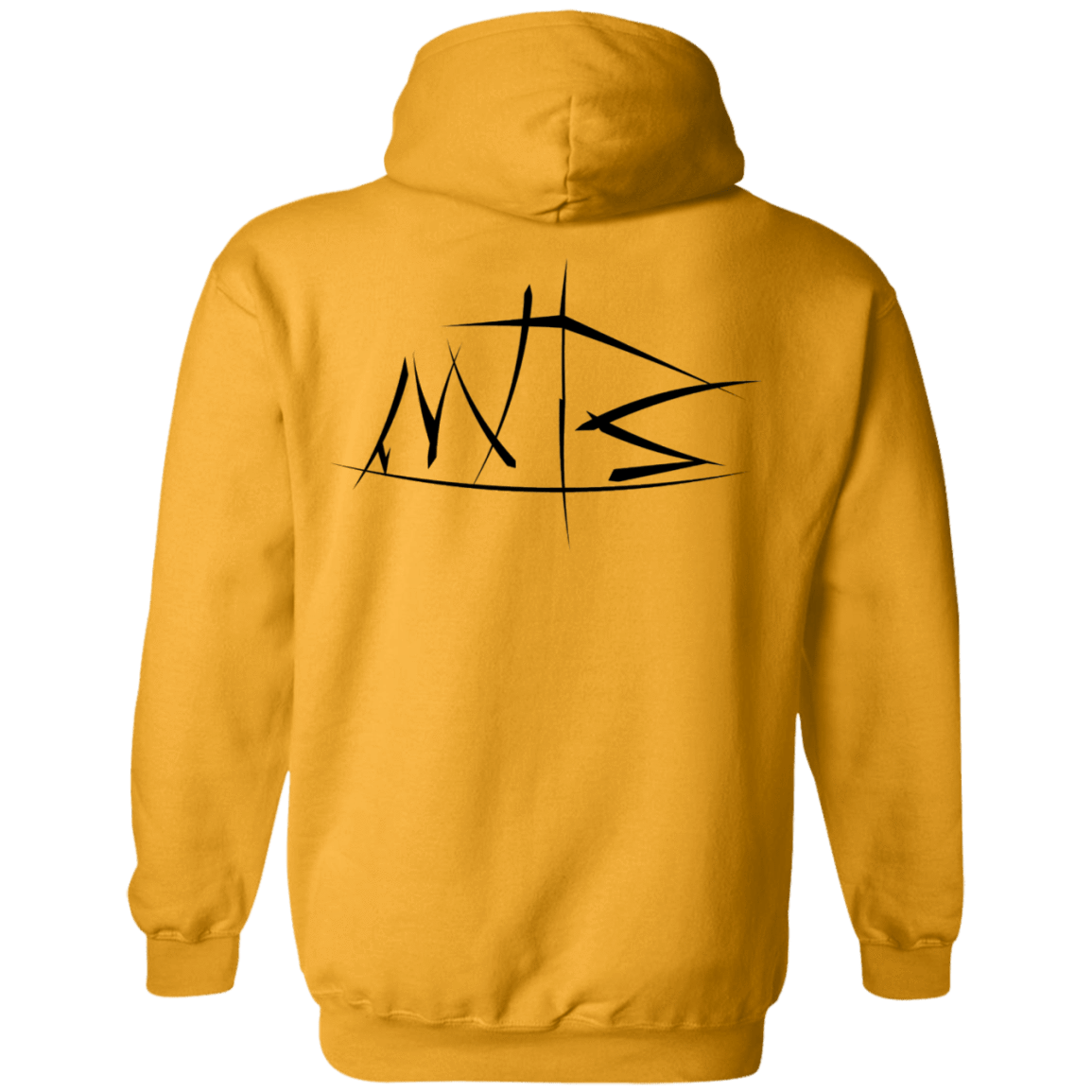 Sweatshirts Gold / S Mountain Bike Brush Stokes Back Print Pullover Hoodie