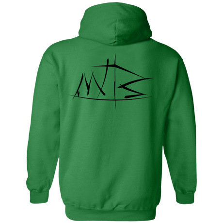 Sweatshirts Irish Green / S Mountain Bike Brush Stokes Back Print Pullover Hoodie