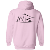 Sweatshirts Light Pink / S Mountain Bike Brush Stokes Back Print Pullover Hoodie