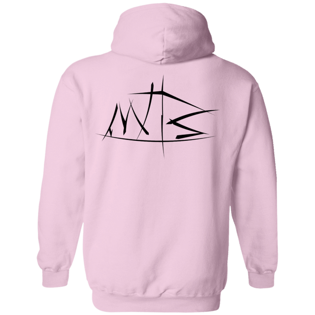 Sweatshirts Light Pink / S Mountain Bike Brush Stokes Back Print Pullover Hoodie