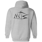 Sweatshirts Sport Grey / S Mountain Bike Brush Stokes Back Print Pullover Hoodie