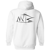 Sweatshirts White / S Mountain Bike Brush Stokes Back Print Pullover Hoodie