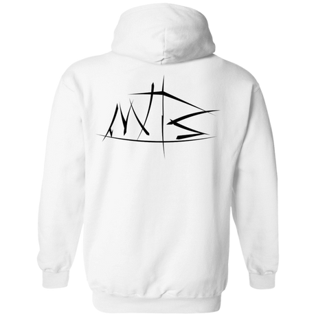 Sweatshirts White / S Mountain Bike Brush Stokes Back Print Pullover Hoodie