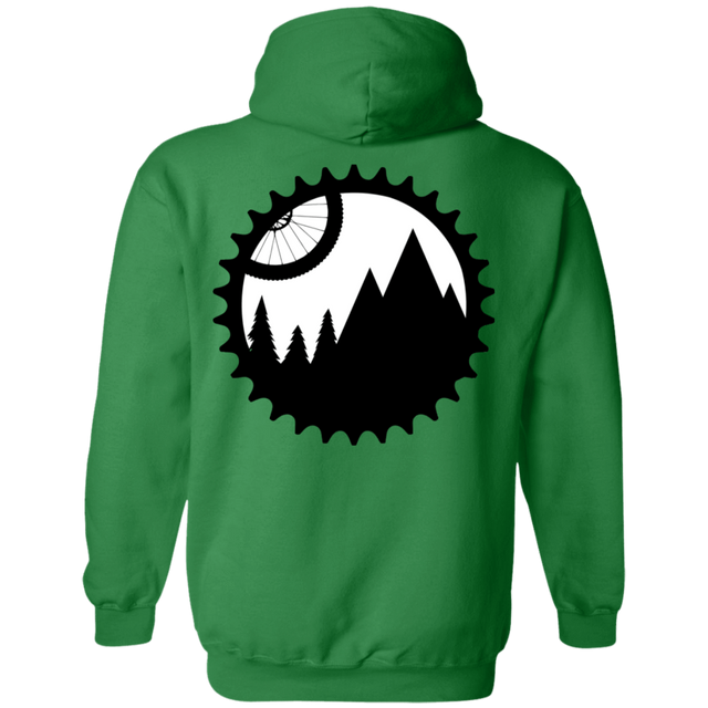 Sweatshirts Irish Green / S Mountain Bike Sprocket Back Print Pullover Hoodie