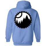 Sweatshirts Carolina Blue / S Mountain Bike Sprocket Printed On Back Pullover Hoodie