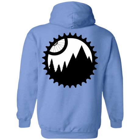 Sweatshirts Carolina Blue / S Mountain Bike Sprocket Printed On Back Pullover Hoodie