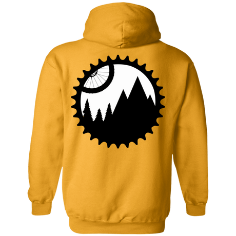 Sweatshirts Gold / S Mountain Bike Sprocket Printed On Back Pullover Hoodie