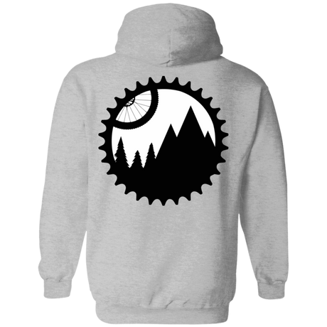 Sweatshirts Sport Grey / S Mountain Bike Sprocket Printed On Back Pullover Hoodie