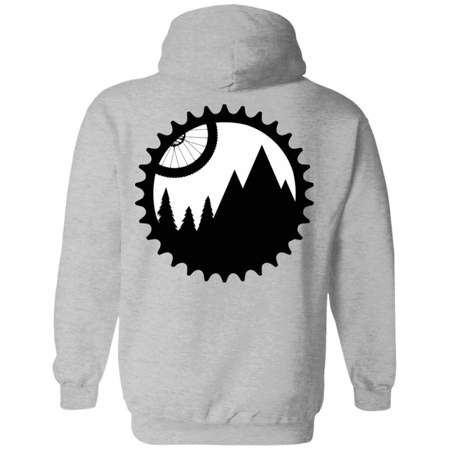 Sweatshirts Sport Grey / S Mountain Bike Sprocket Printed On Back Pullover Hoodie