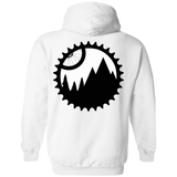 Sweatshirts White / S Mountain Bike Sprocket Printed On Back Pullover Hoodie