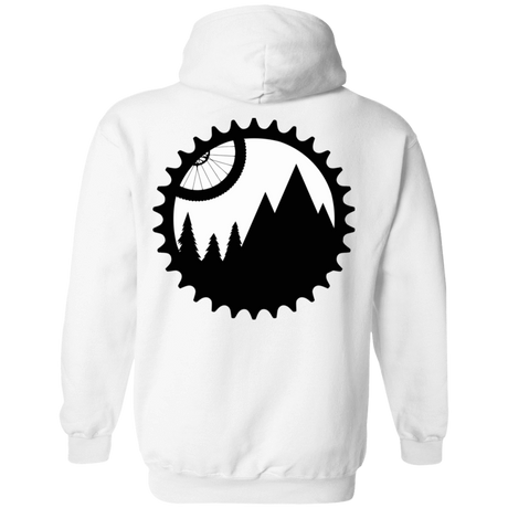 Sweatshirts White / S Mountain Bike Sprocket Printed On Back Pullover Hoodie