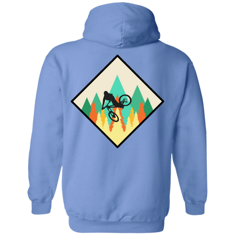 Sweatshirts Carolina Blue / S Mountain Biking is Life Back Print Pullover Hoodie