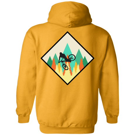 Sweatshirts Gold / S Mountain Biking is Life Back Print Pullover Hoodie