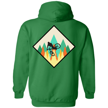 Sweatshirts Irish Green / S Mountain Biking is Life Back Print Pullover Hoodie