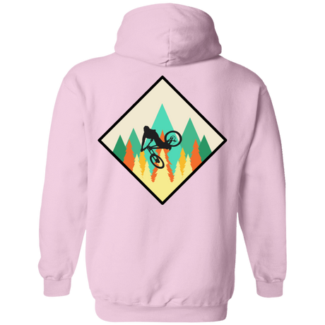 Sweatshirts Light Pink / S Mountain Biking is Life Back Print Pullover Hoodie