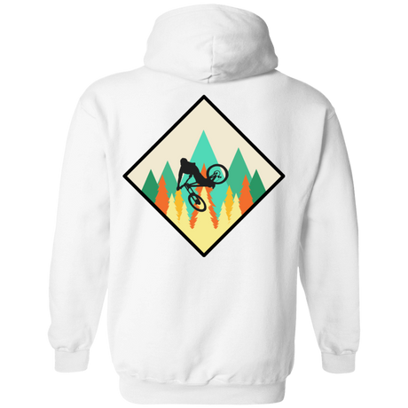 Sweatshirts White / S Mountain Biking is Life Back Print Pullover Hoodie