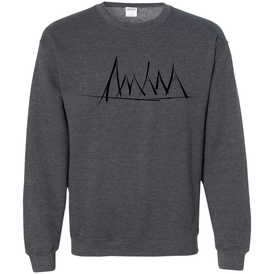 Sweatshirts Dark Heather / S Mountain Brush Strokes Crewneck Sweatshirt