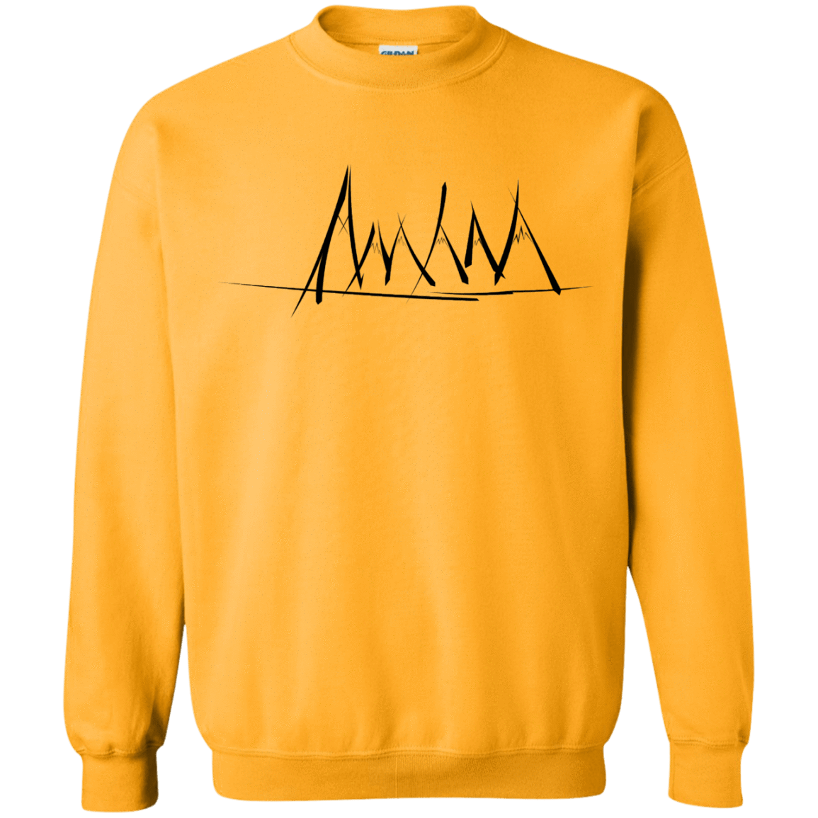 Sweatshirts Gold / S Mountain Brush Strokes Crewneck Sweatshirt