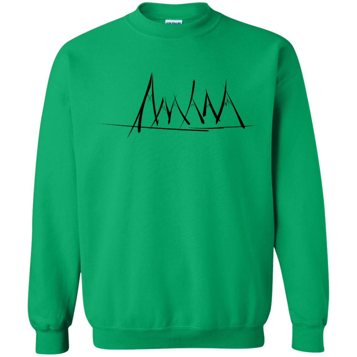 Sweatshirts Irish Green / S Mountain Brush Strokes Crewneck Sweatshirt