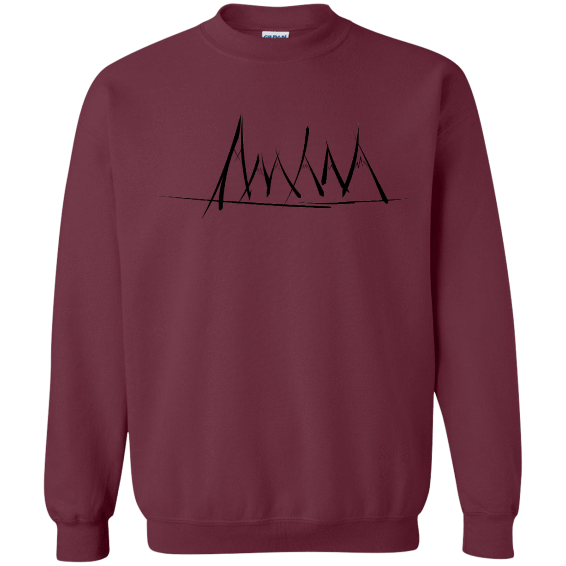 Sweatshirts Maroon / S Mountain Brush Strokes Crewneck Sweatshirt