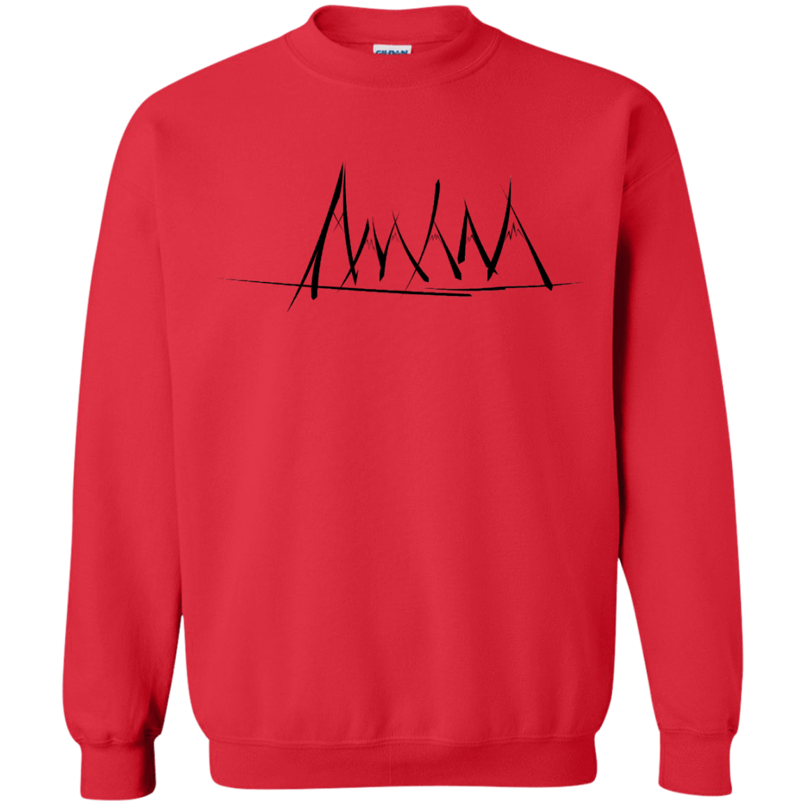 Sweatshirts Red / S Mountain Brush Strokes Crewneck Sweatshirt