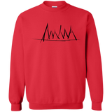 Sweatshirts Red / S Mountain Brush Strokes Crewneck Sweatshirt