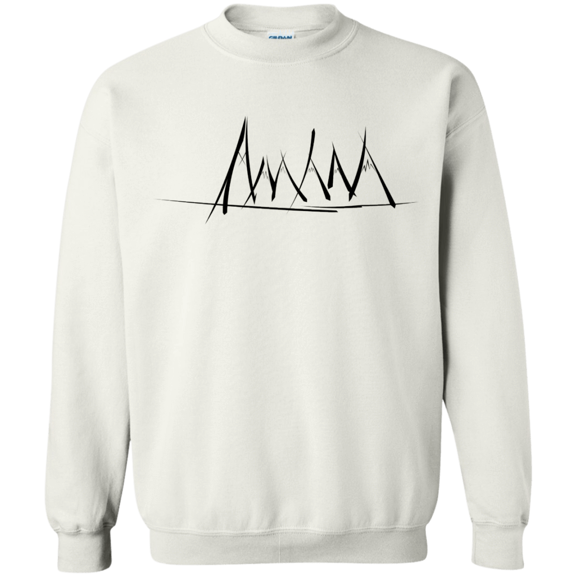 Sweatshirts White / S Mountain Brush Strokes Crewneck Sweatshirt