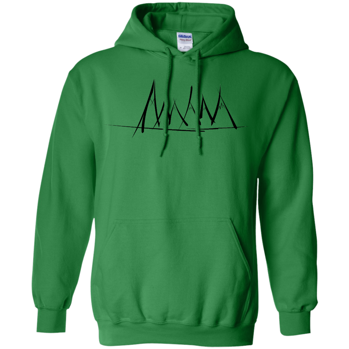 Sweatshirts Irish Green / S Mountain Brush Strokes Pullover Hoodie