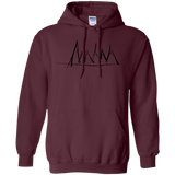 Sweatshirts Maroon / S Mountain Brush Strokes Pullover Hoodie