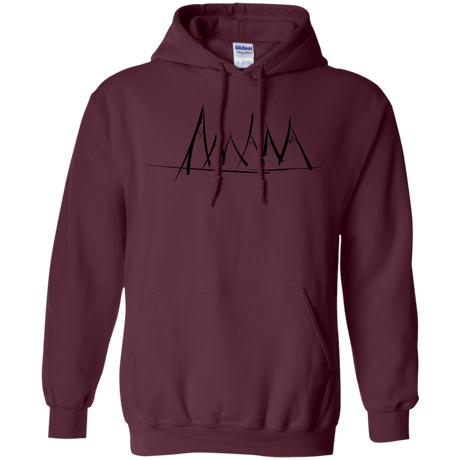 Sweatshirts Maroon / S Mountain Brush Strokes Pullover Hoodie