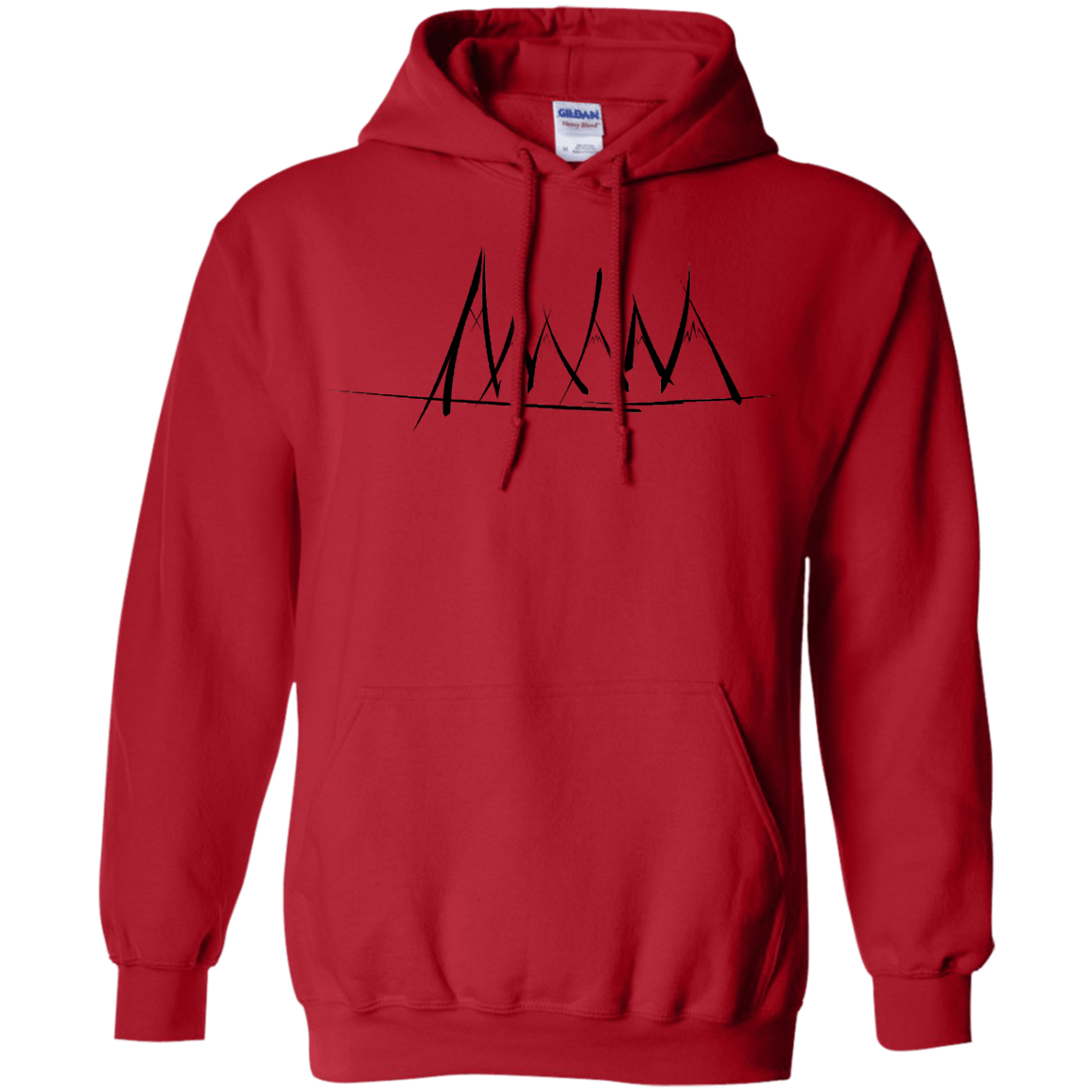 Sweatshirts Red / S Mountain Brush Strokes Pullover Hoodie