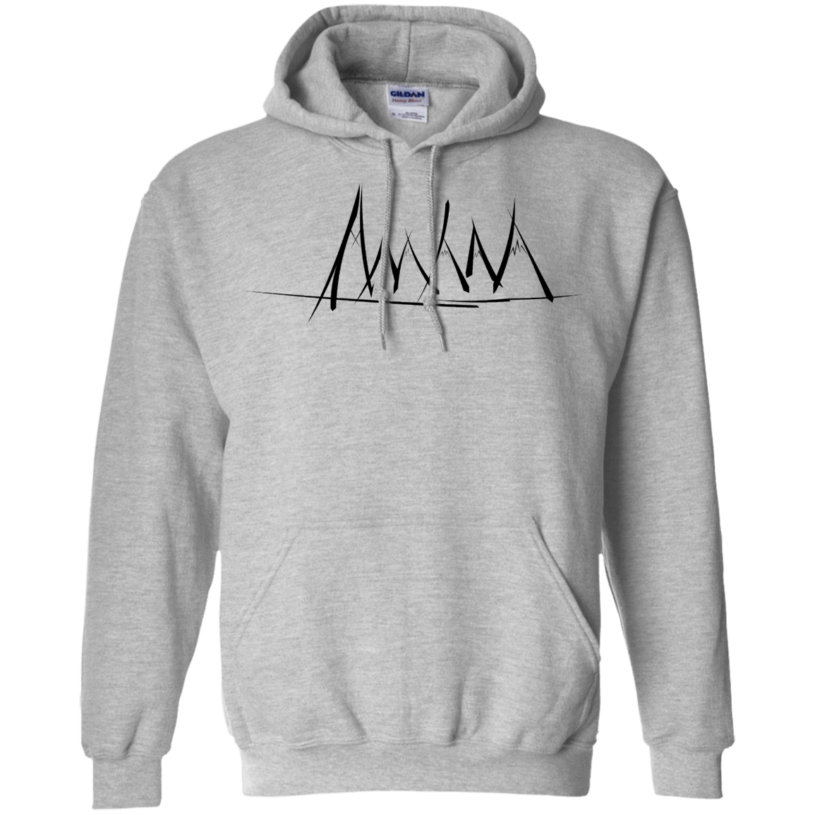 Sweatshirts Sport Grey / S Mountain Brush Strokes Pullover Hoodie