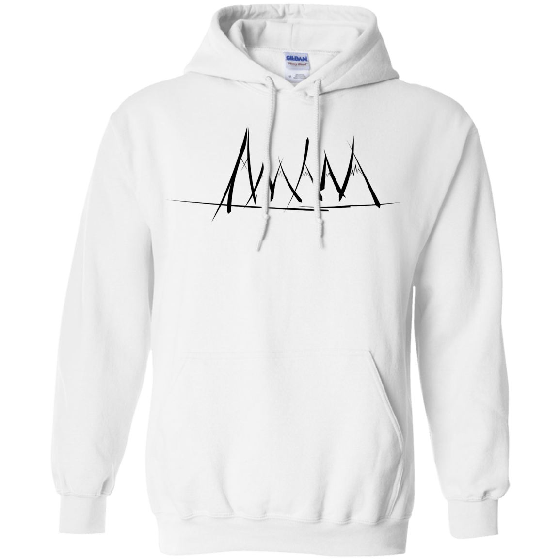 Sweatshirts White / S Mountain Brush Strokes Pullover Hoodie