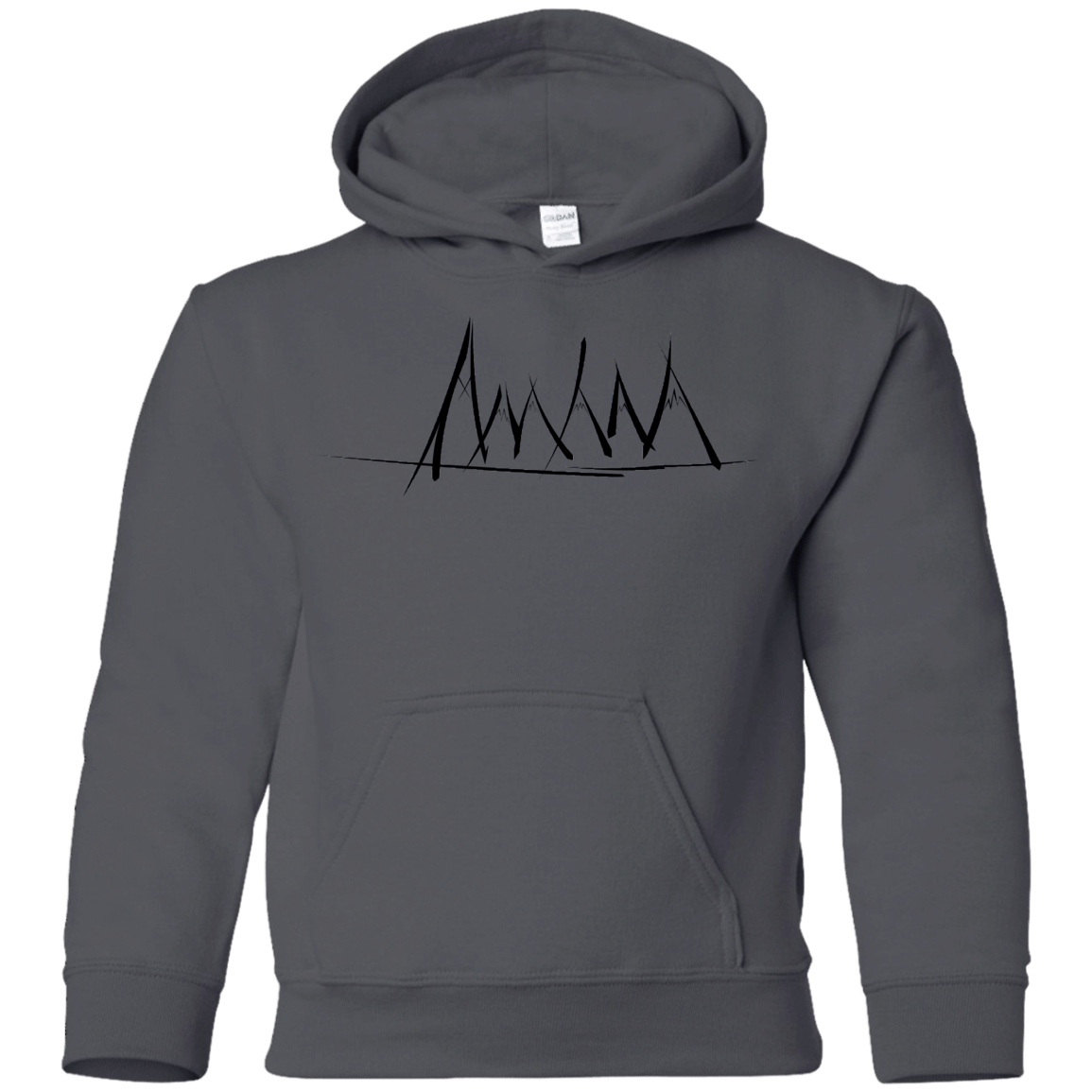 Sweatshirts Charcoal / YS Mountain Brush Strokes Youth Hoodie