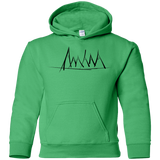 Sweatshirts Irish Green / YS Mountain Brush Strokes Youth Hoodie
