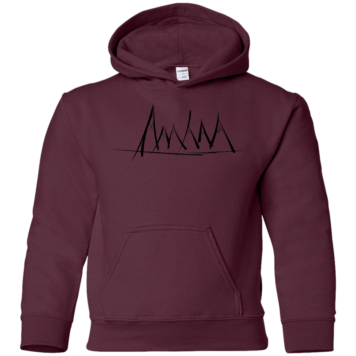 Sweatshirts Maroon / YS Mountain Brush Strokes Youth Hoodie