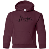 Sweatshirts Maroon / YS Mountain Brush Strokes Youth Hoodie