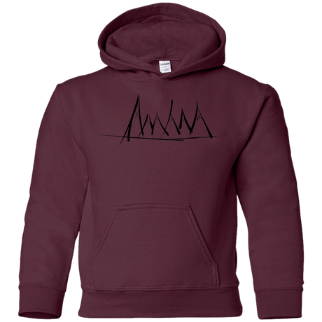 Sweatshirts Maroon / YS Mountain Brush Strokes Youth Hoodie
