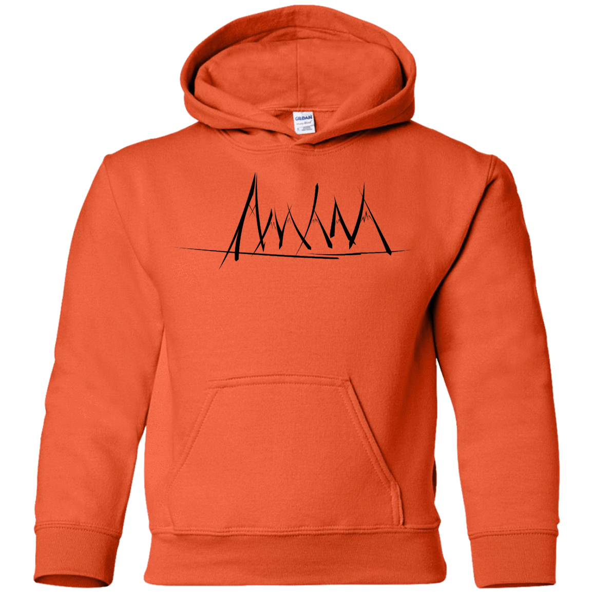 Sweatshirts Orange / YS Mountain Brush Strokes Youth Hoodie