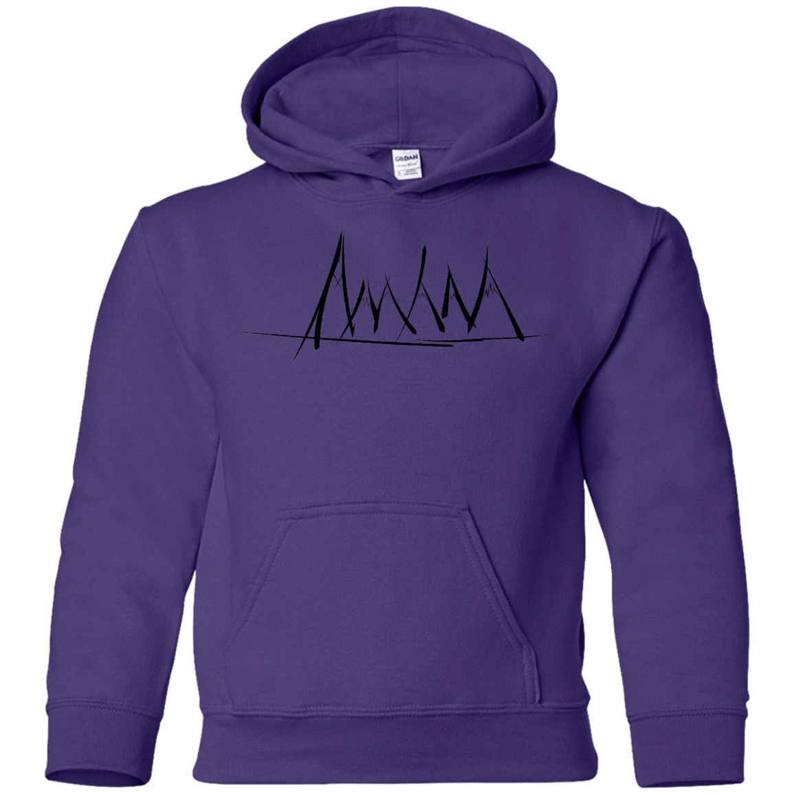 Sweatshirts Purple / YS Mountain Brush Strokes Youth Hoodie